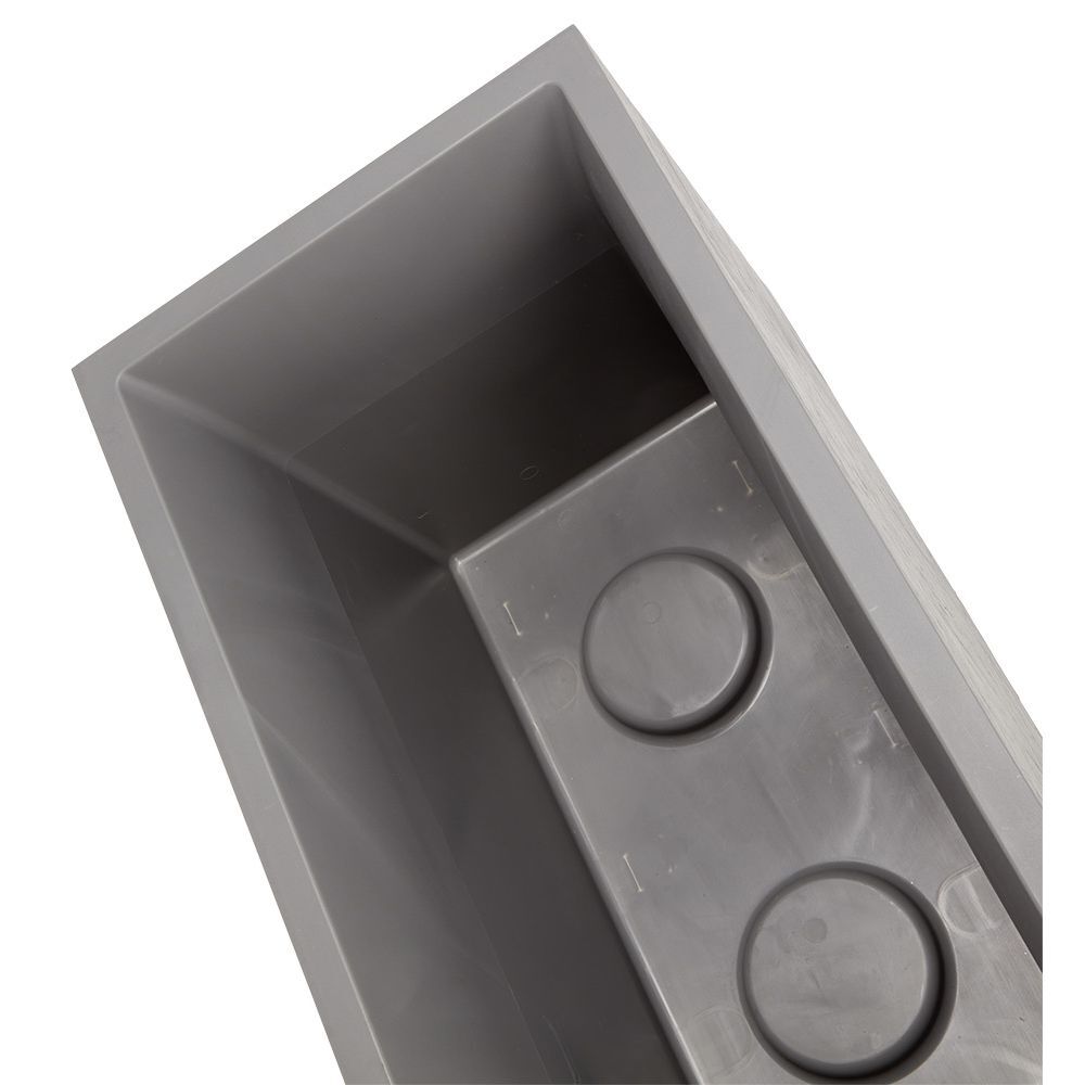 Jardinière Volcania plastique gris anthracite 98L 99,5x39,5xH43,5cm