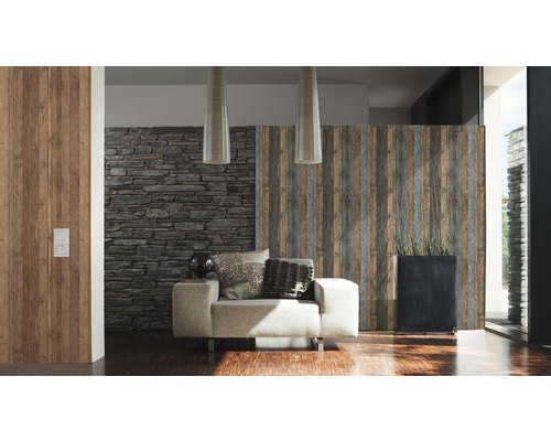 Vliesbehang 9086-12 Best of Wood'n Stone hout 3 bruin
