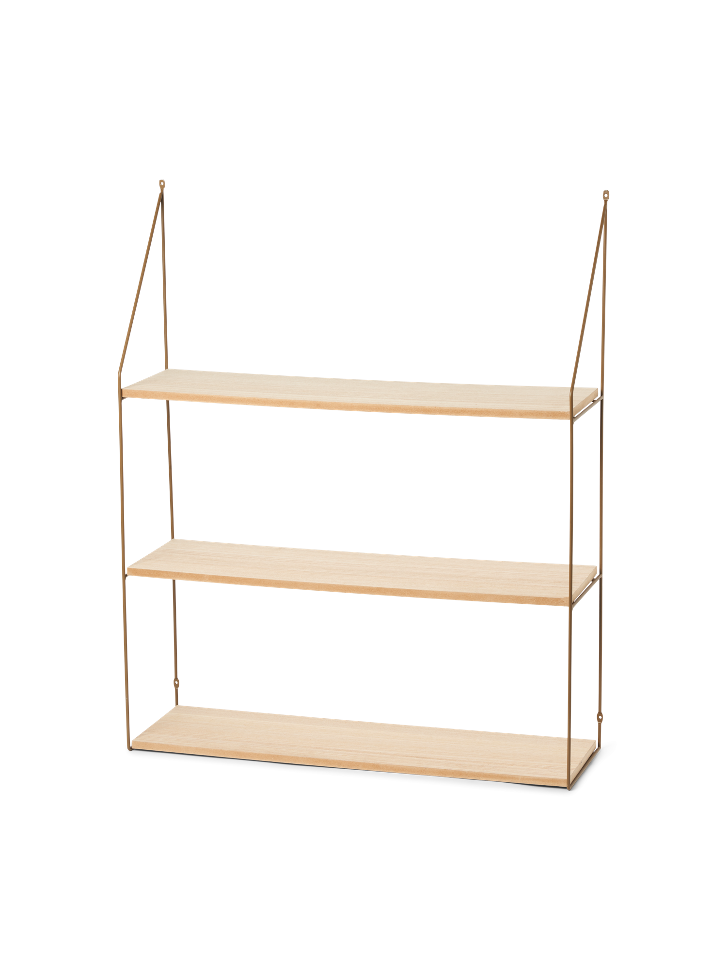 Væghylde | MDF/fyrretræsfiner/jern. 65 x 20 x 81,5 cm. | Sand