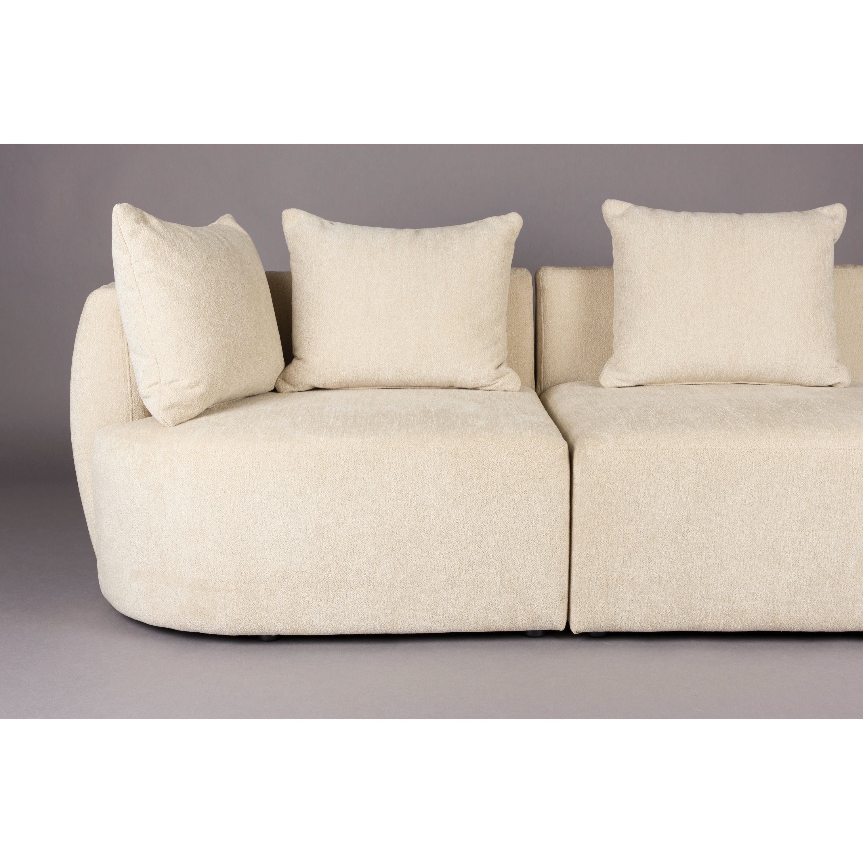 Dutchbone Rocca 4,5-zitsbank Latte| Beige