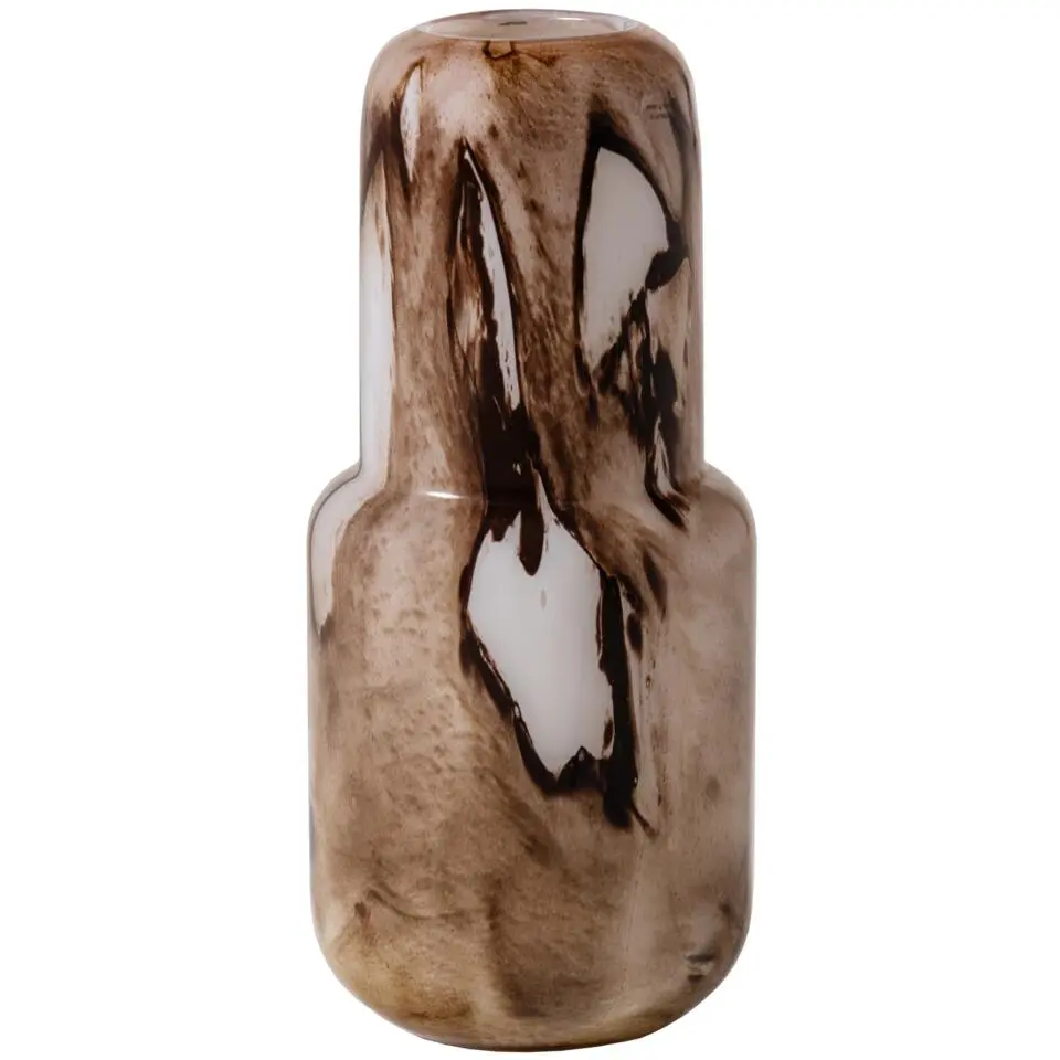 WOOOD Monika Vaas - Handgevormd - Glas - Bruin - 36x16x16