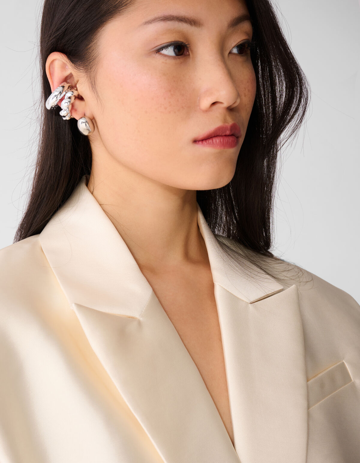 Oversized Sleeveless Blazer Gebroken Wit