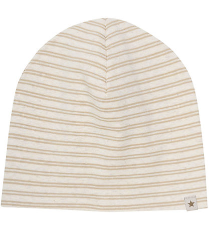 Huttelihut Mütze - Irisch Cream m. Streifen