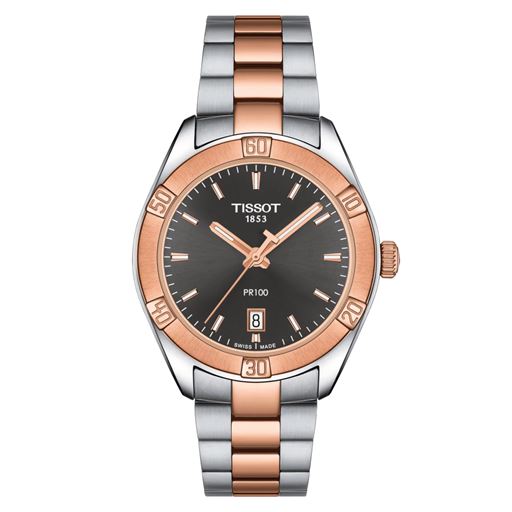 Tissot PR 100 Sport Chich T101.910.22.061.00 Dameur, Steel/Rose, 36 mm