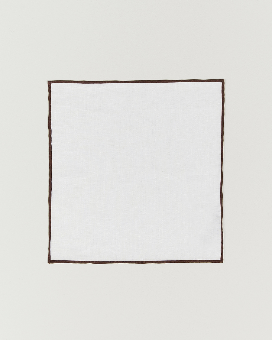 Amanda Christensen Set Tie & Pocket Square Brown/White
