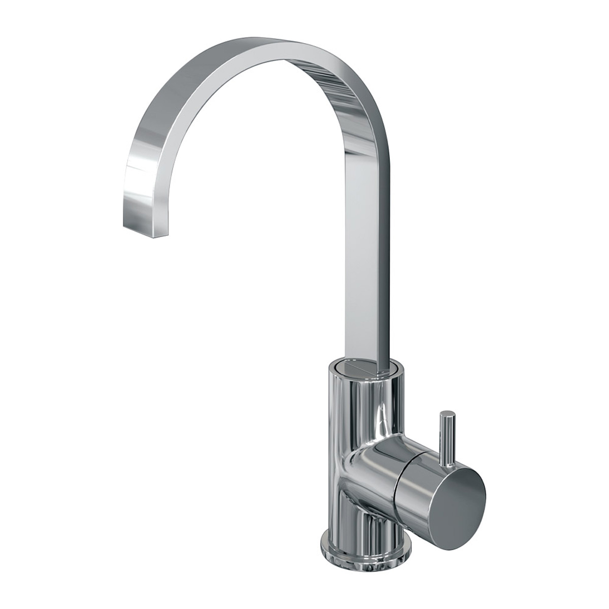 Brauer Chrome Edition ColdStart wastafelkraan hoog met draaibare platte uitloop model B chroom