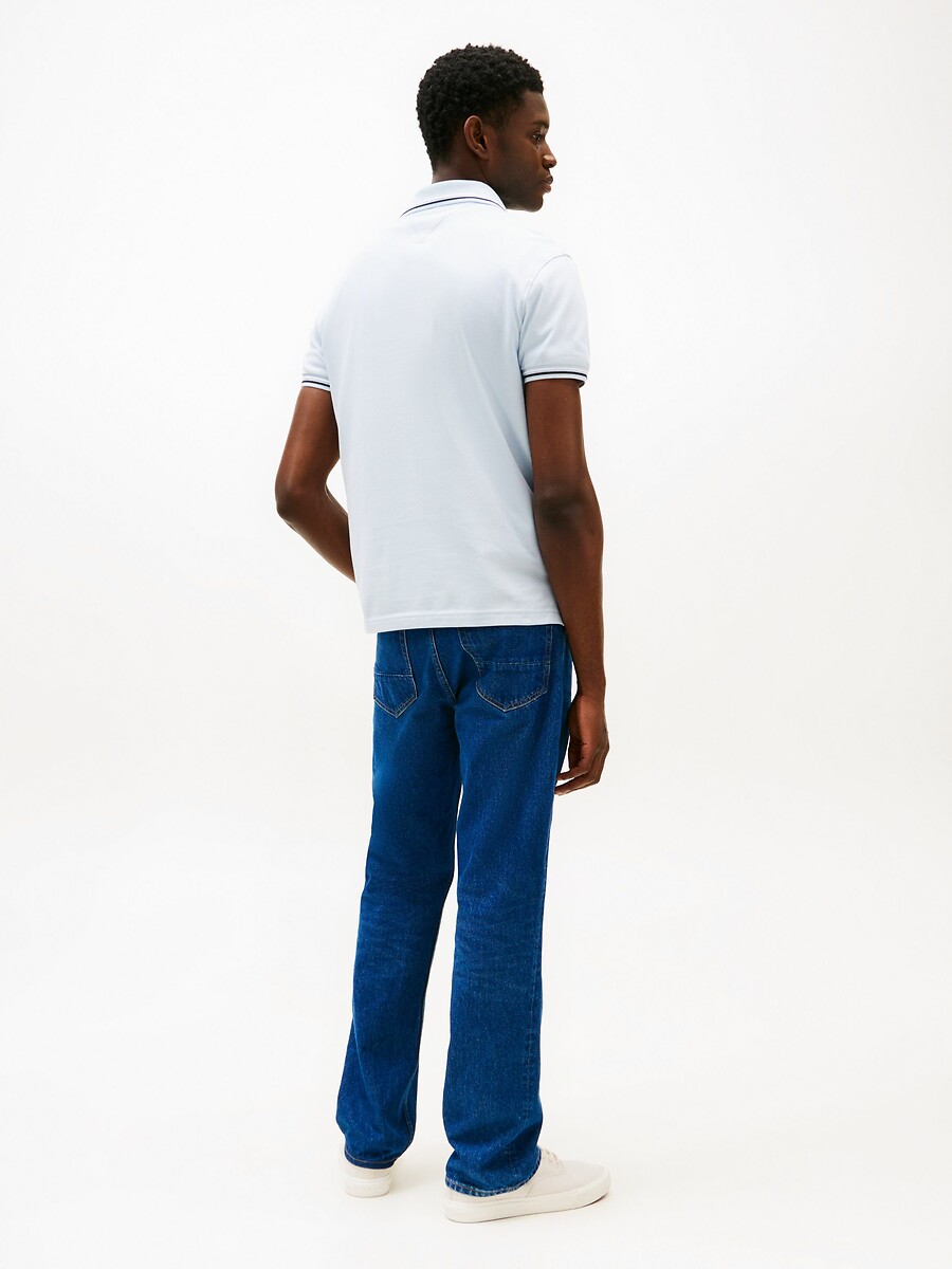 TOMMY HILFIGER<br>Camisa polo slim com gola de 3 botões