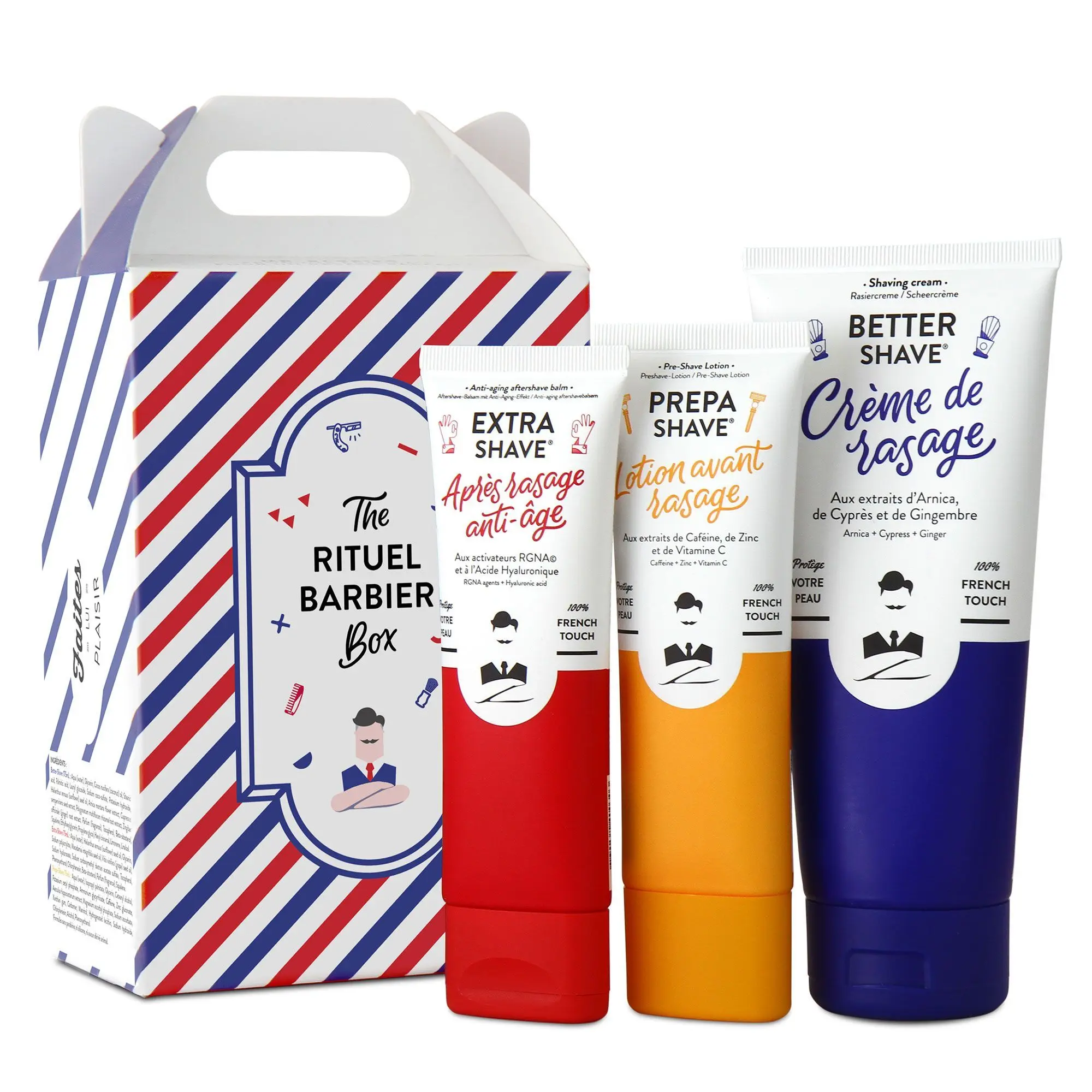 Monsieur Barbier - THE RITUEL BARBIER BOX Coffret de rasage pour homme 75ml + 175ml + 75ml - Homme