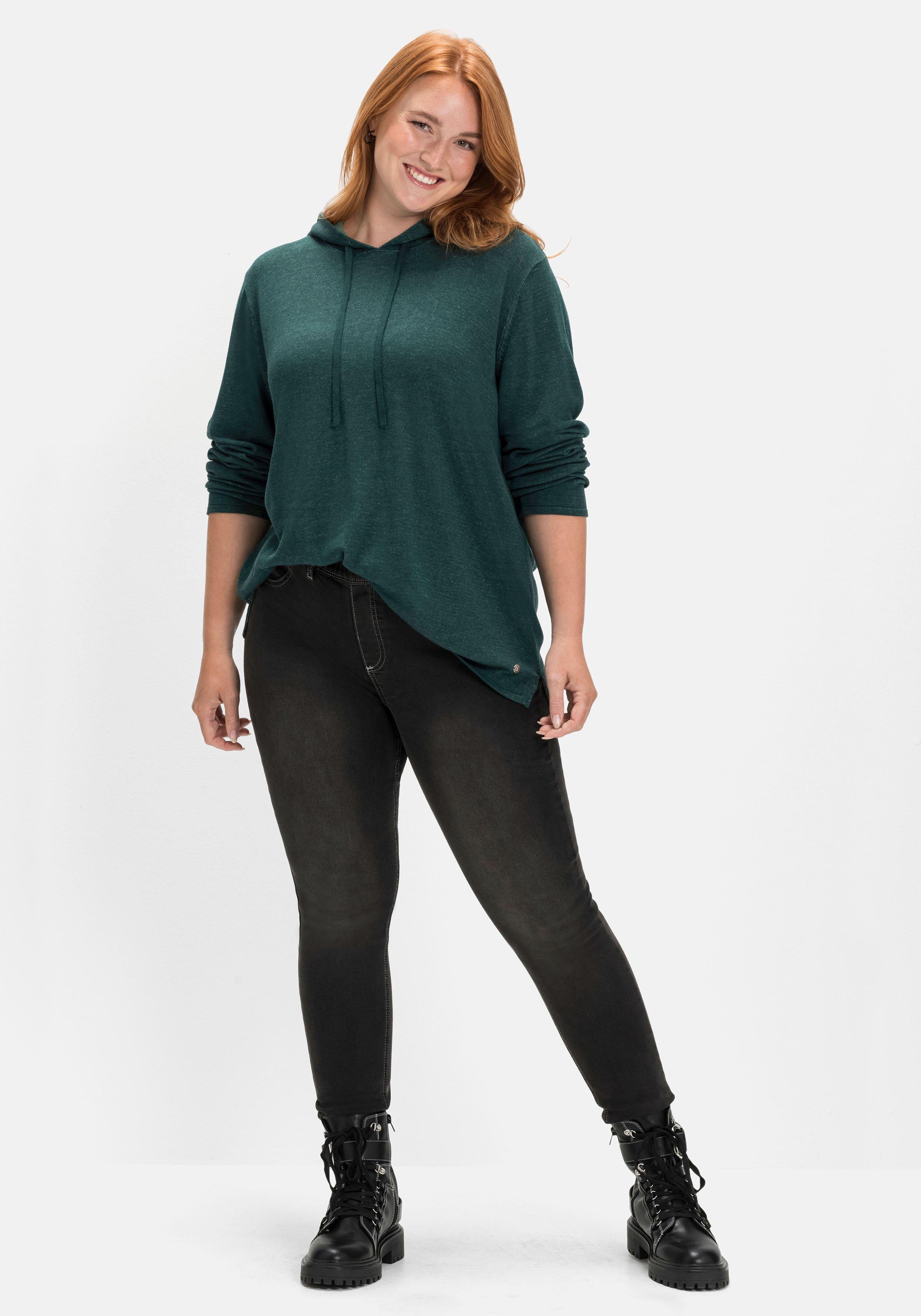 Pullover mit zweifarbiger Kapuze