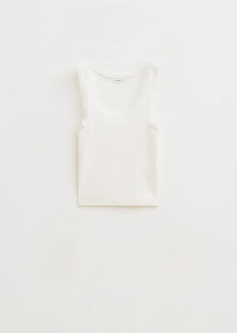 Singlet met kant off-white (WIT.O)