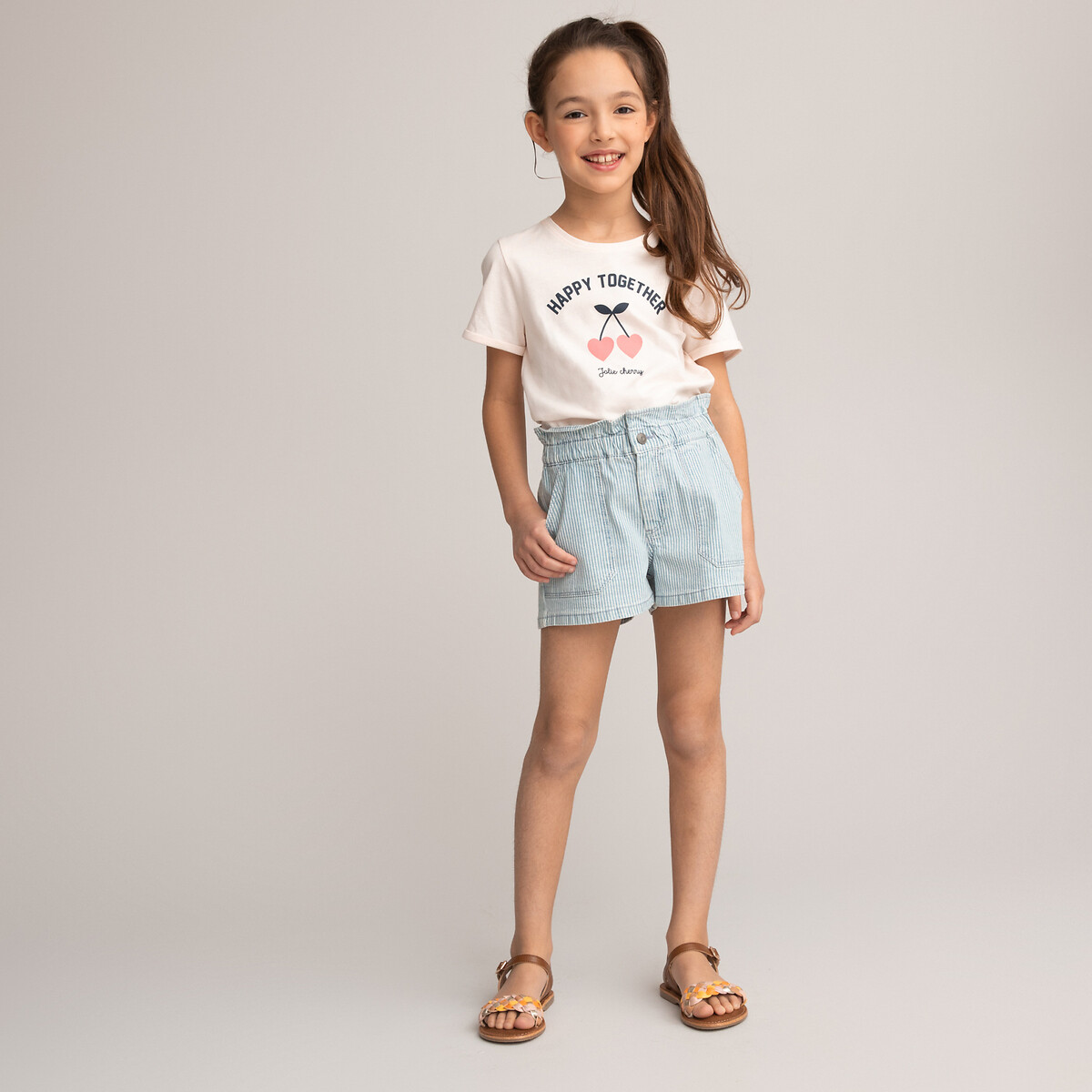 COLEÇÕES LA REDOUTE<br>Shorts jeans Gestreepte