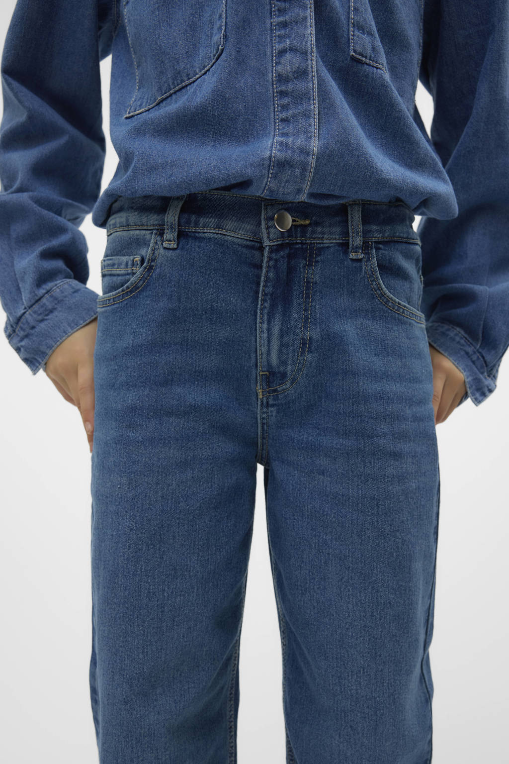 VERO MODA GIRL wide leg jeans VMDAISY medium blue denim