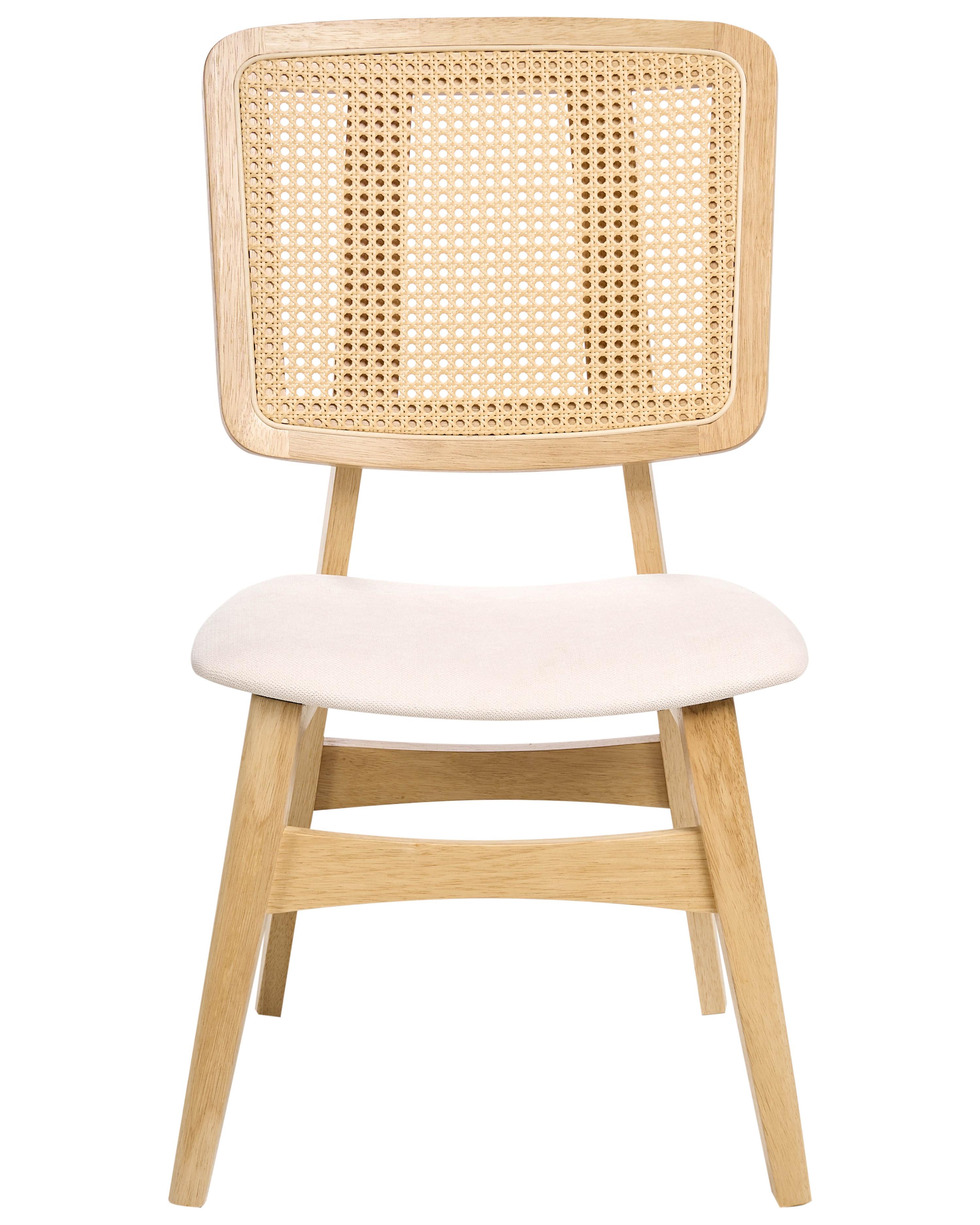 Set van 2 eetkamerstoelen ALCOVA Hout Lichtbruin