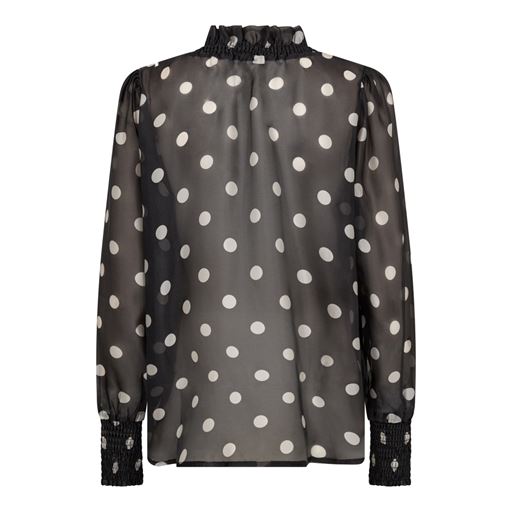 Co'Couture DrewCC Dot Skjorte, Black Offwhite, M
