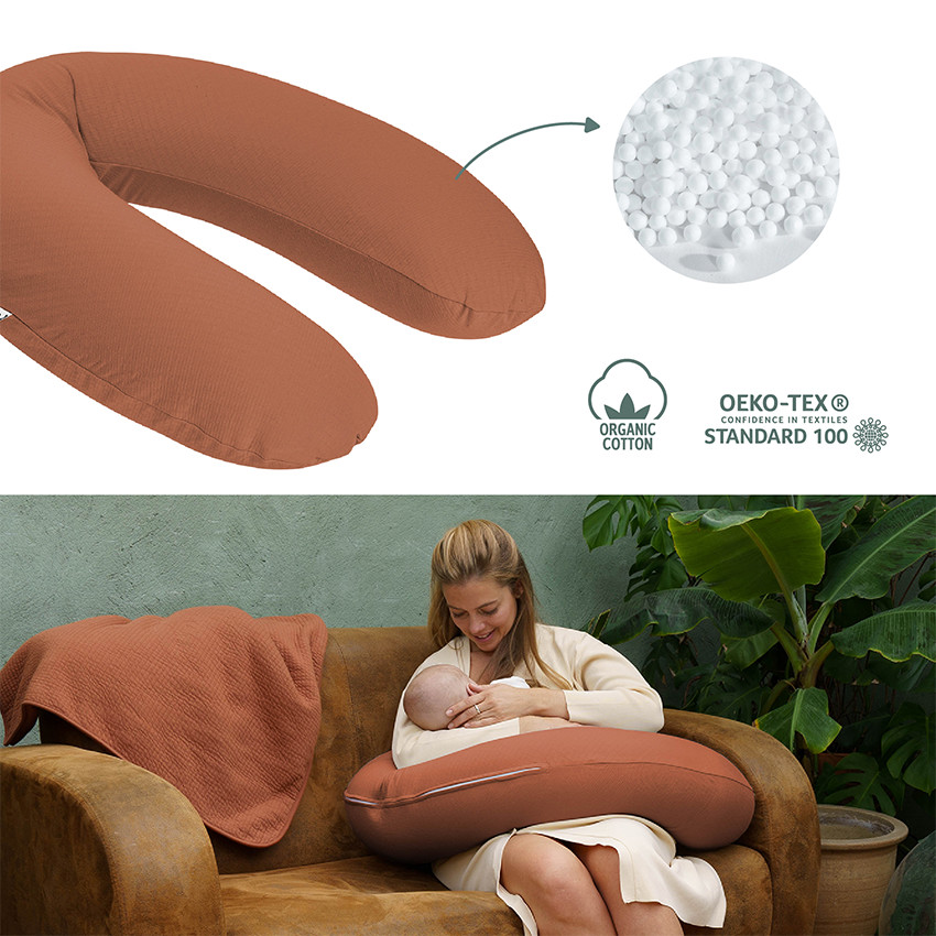 Coussin de maternité Doomoo Tetra - Terracotta