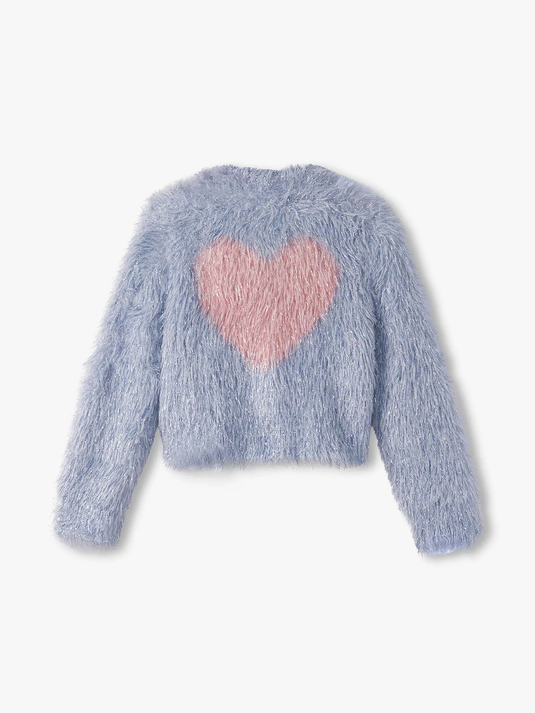 Hatley Blauw Metallic Vest met Blauw Glitter Hart