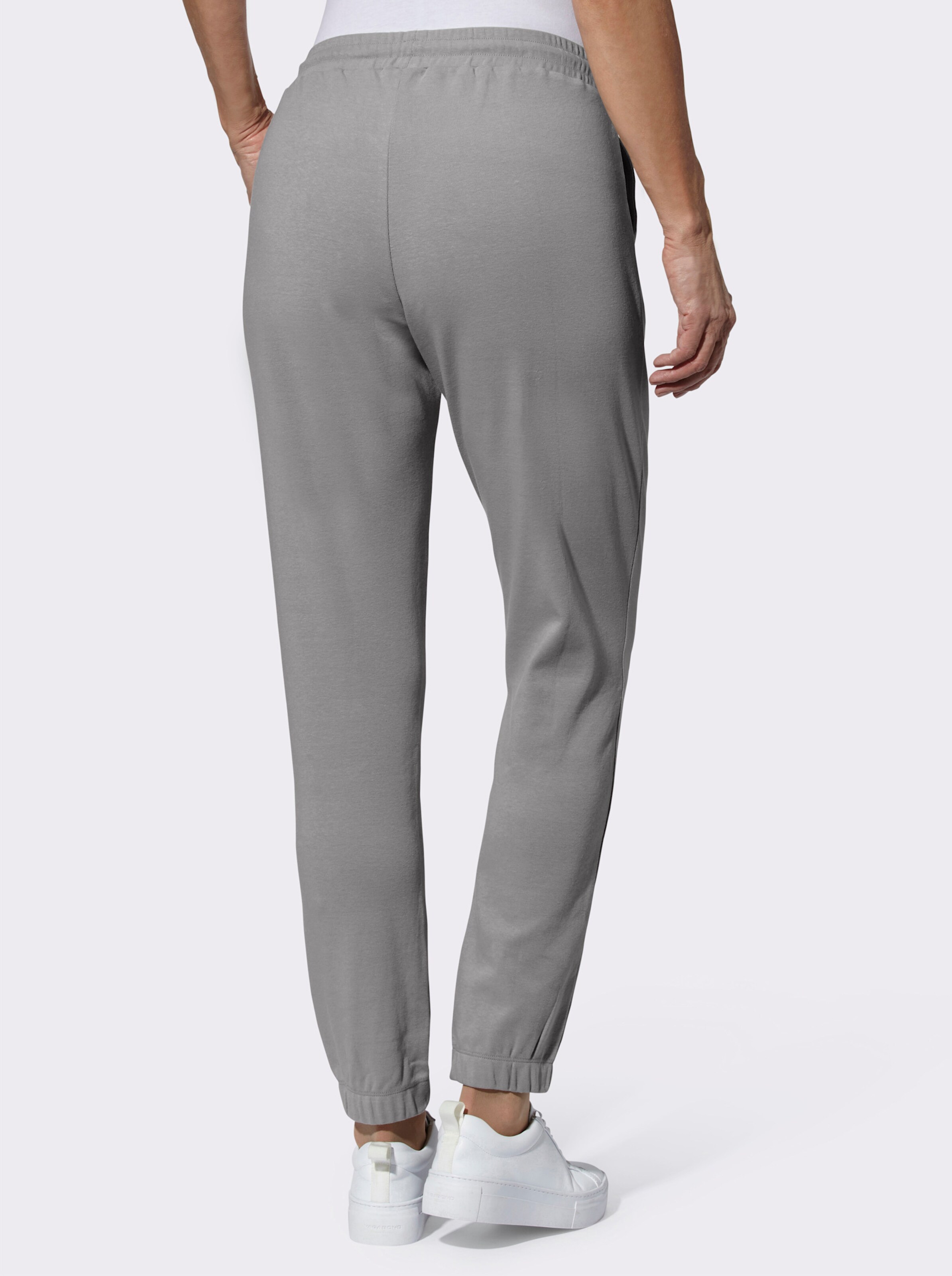 Jerseyhose mit Dehnbund und Bündchen