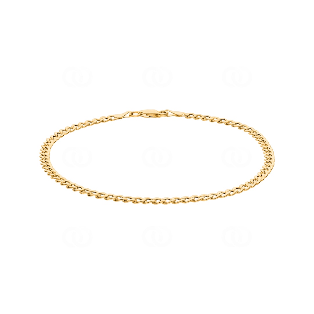 3.3mm Panzerarmband 750/18 K Gelbgold halbmassiv