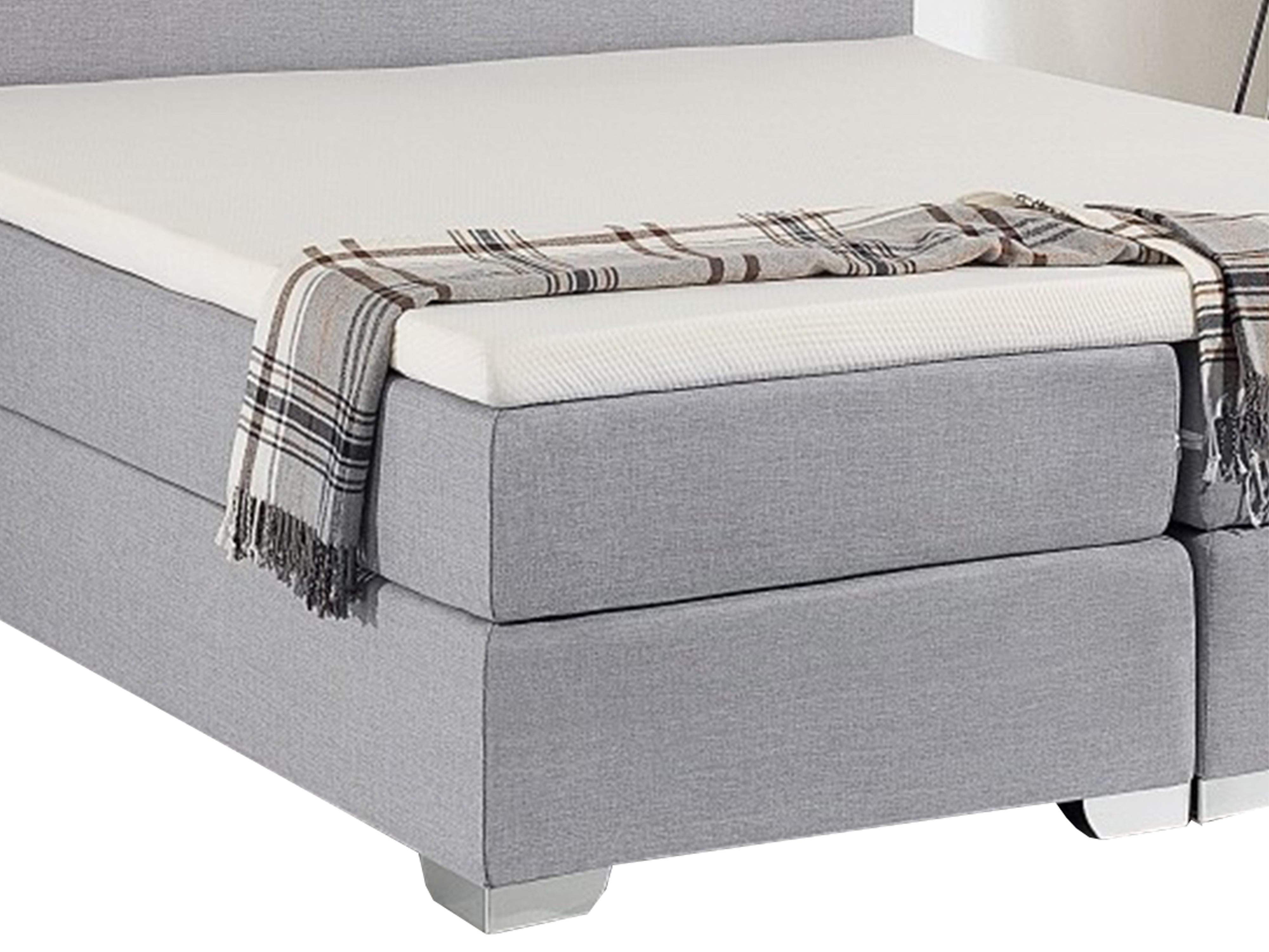 Boxspring Stof PRESIDENT 180 x 200 cm Lichtgrijs