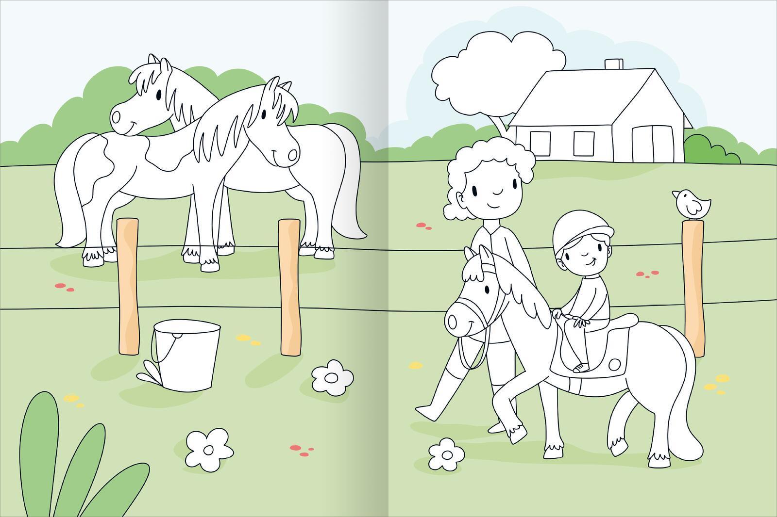 Mein großes buntes Malbuch - Pferde und Ponys