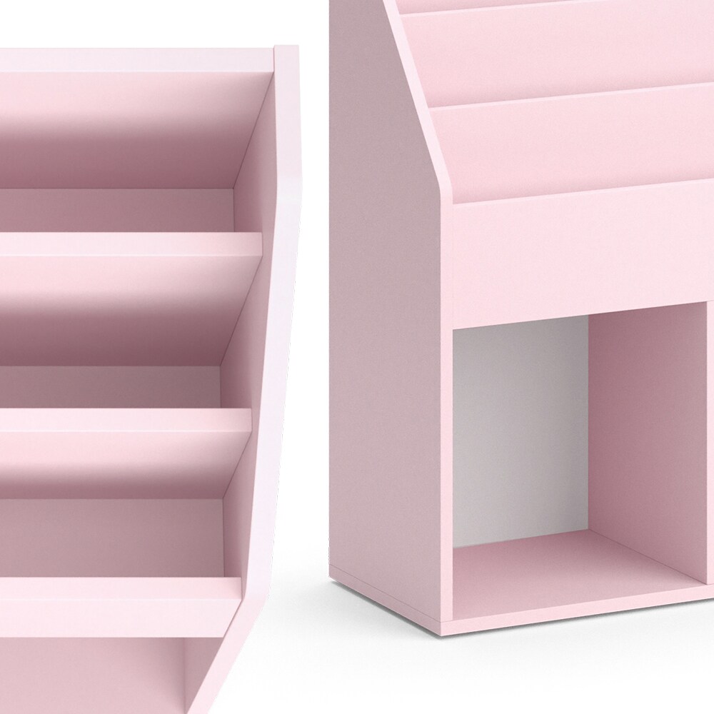 Vicco Kinderbücherregal Luigi 72 x 79 cm, Rosa, Kinderzimmerregal, offene Fächer
