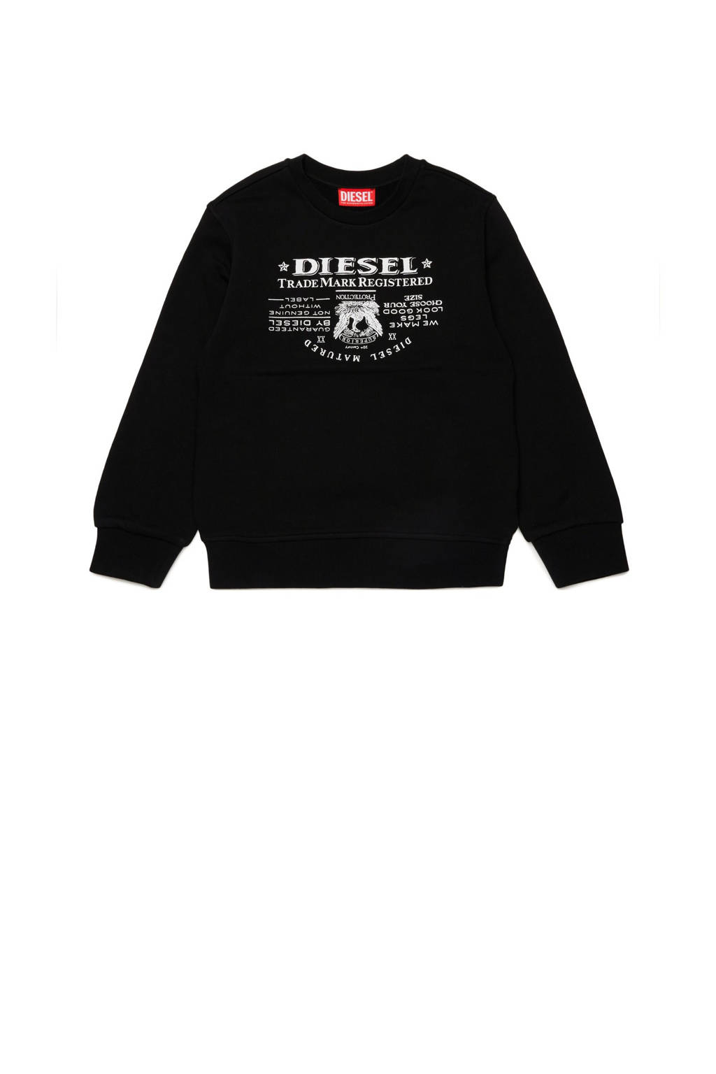 Diesel sweater met logo zwart
