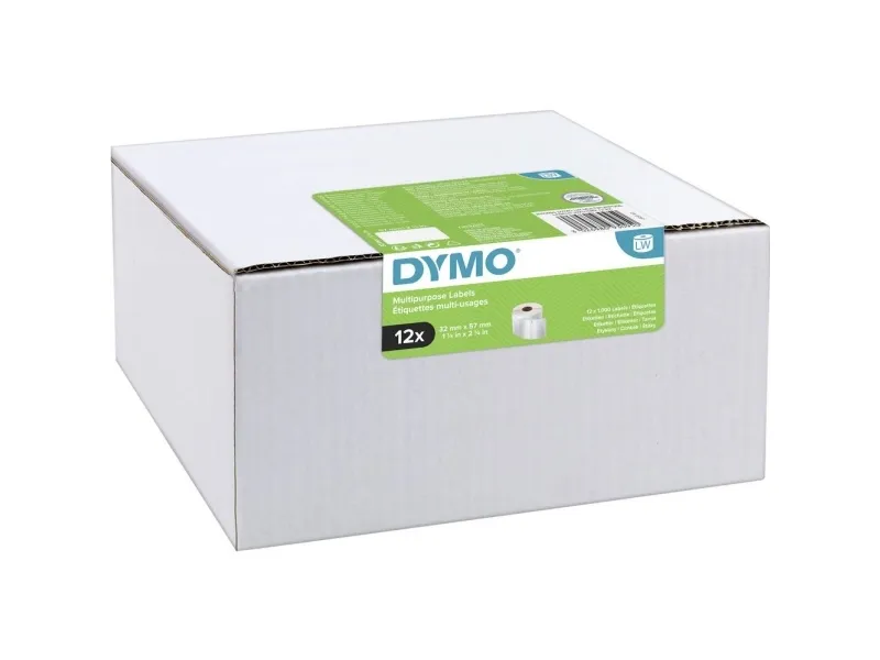 DYMO LabelWriter - Papir - selv-klæbende - hvid - 32 x 57 mm 12000 rulle(r) (12 rulle(r) x 1000 etiketter til flere formål