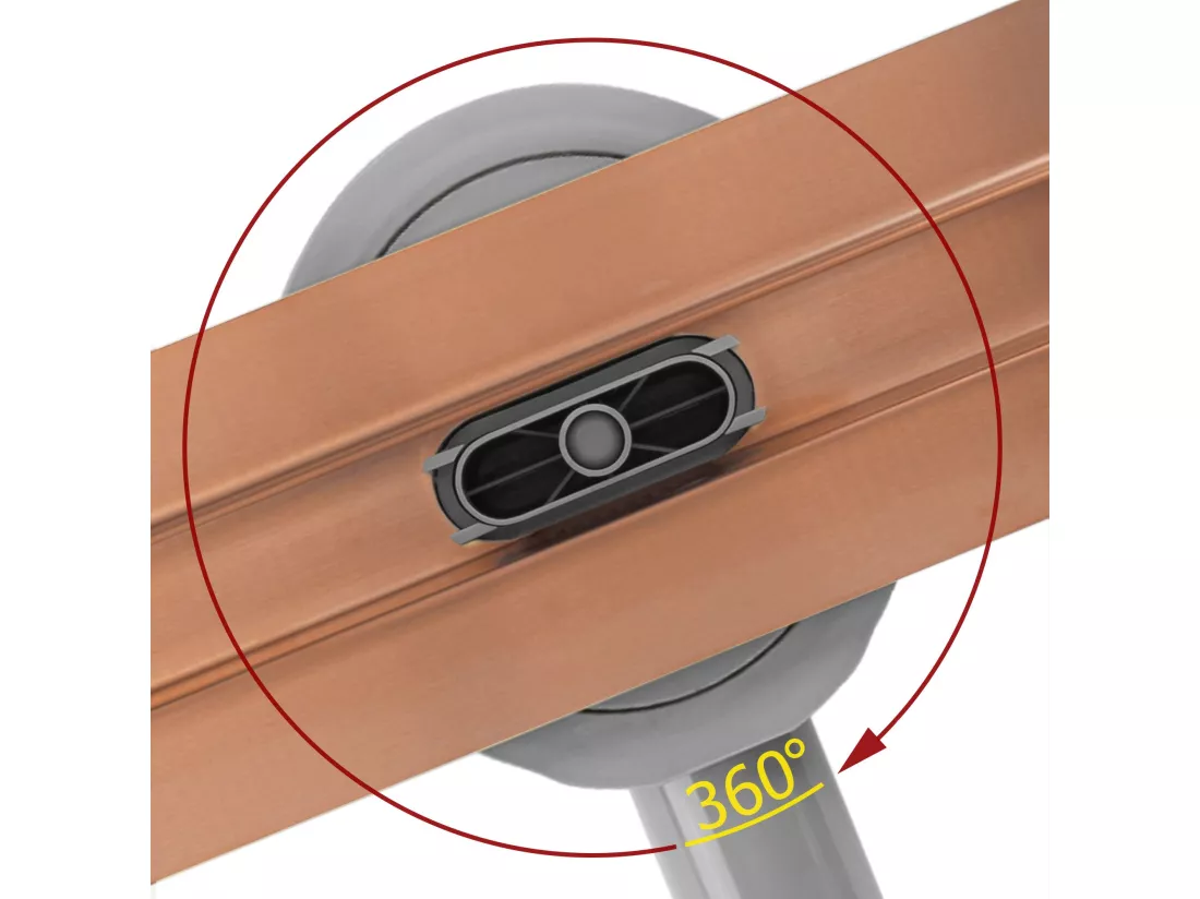 Drain Linéaire Rea Neox Slim Pro 800 Brush Copper