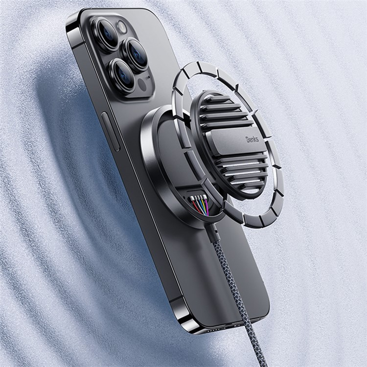 (1.8m) 15W Magnetisches MagSafe USB C QI Wireless Ladegerät - Schwarz