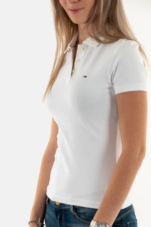 polos tommy jeans slim essential ybr white