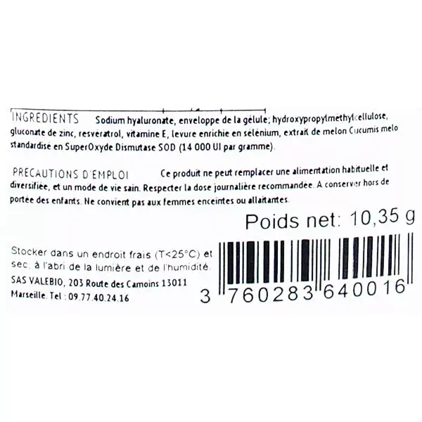 Valebio Ácido Hialurônico 300mg 30 cápsulas