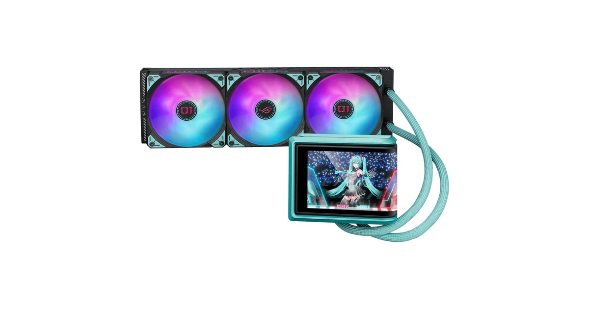 ASUSROG RYUO IV 360 ARGB Hatsune Miku Edition waterkoeling  (Zwart/mint)