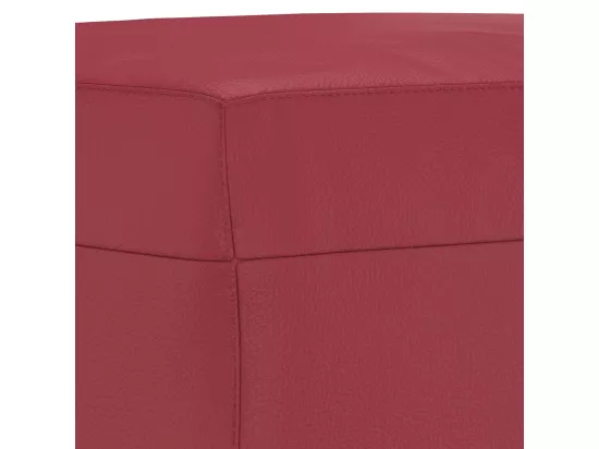 Repose-pied Rouge bordeaux 60x50x41 cm Similicuir