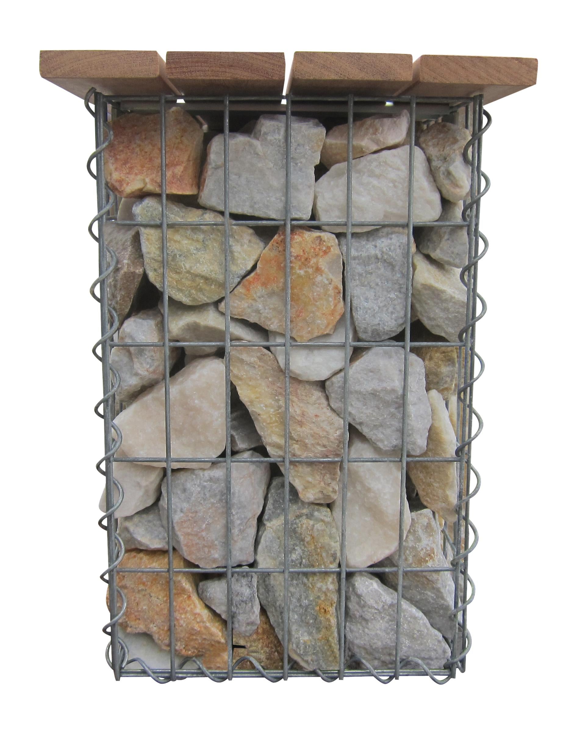 Gabiona Gartenbank Spiralgabione CUMARU MW 5 x 10 cm 105 x 50 x 40 cm