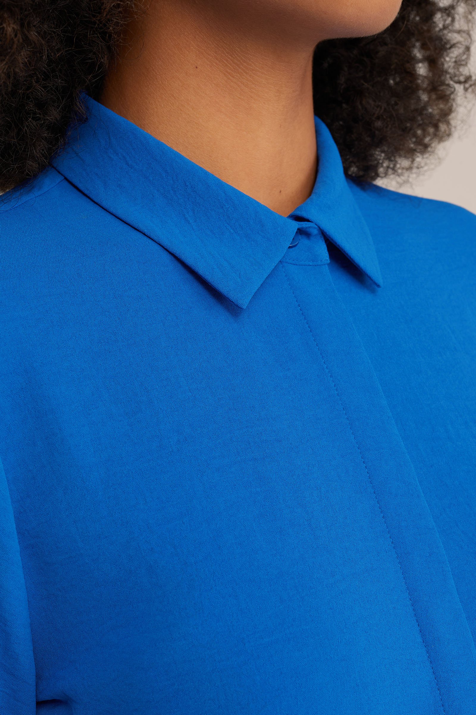 blouse met fijne structuur WE Fashion Felblauw
