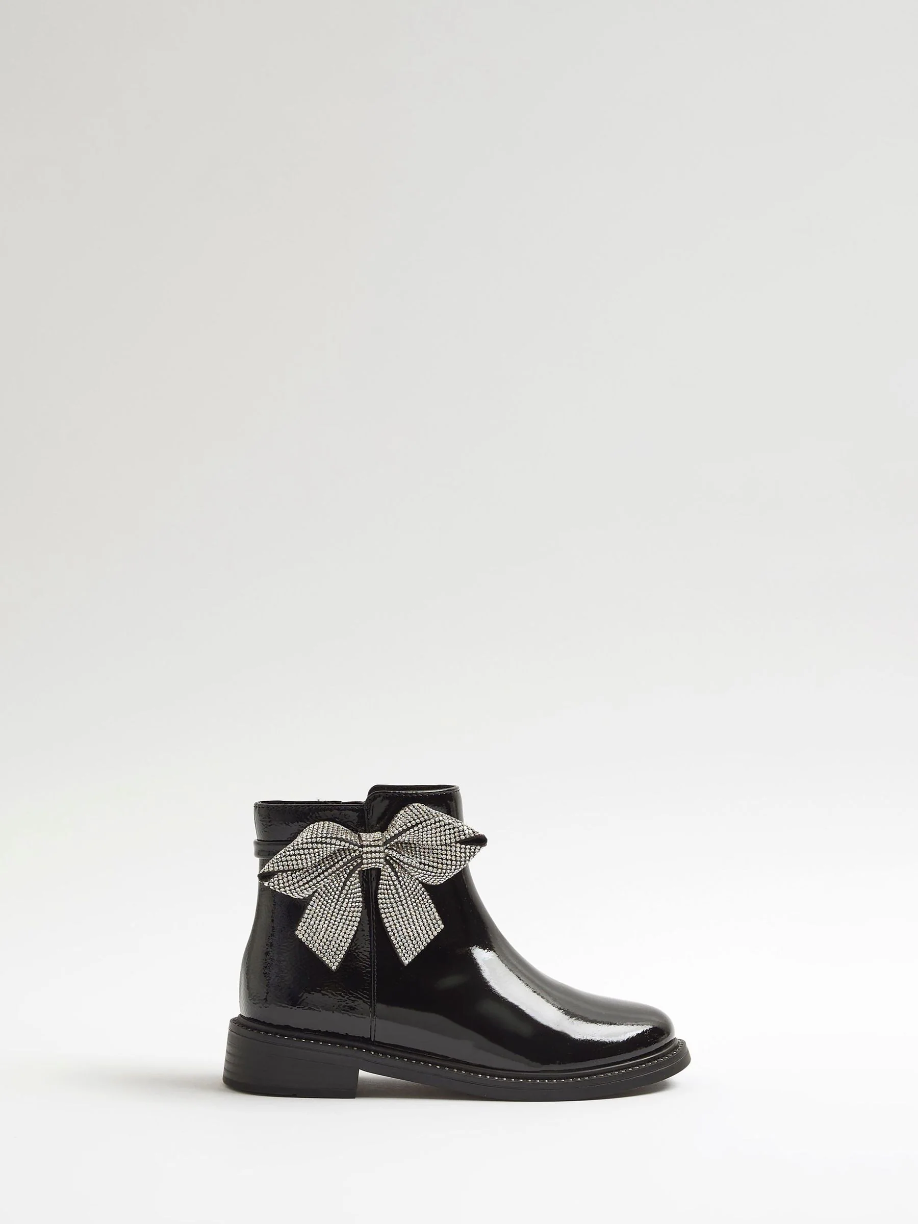 River Island Diamante Bow Boots