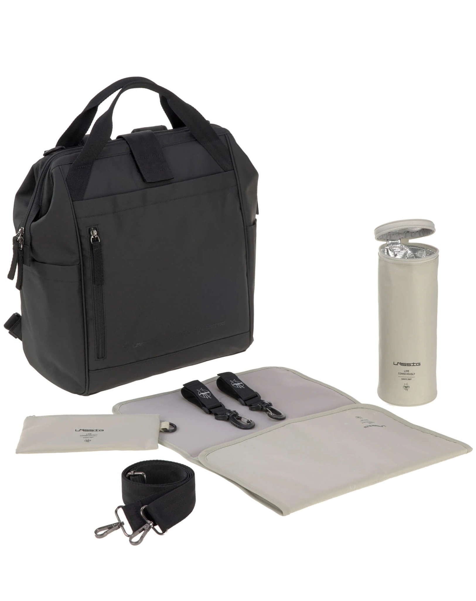 Wickelrucksack GOLDIE UP (30x17x39) in black
