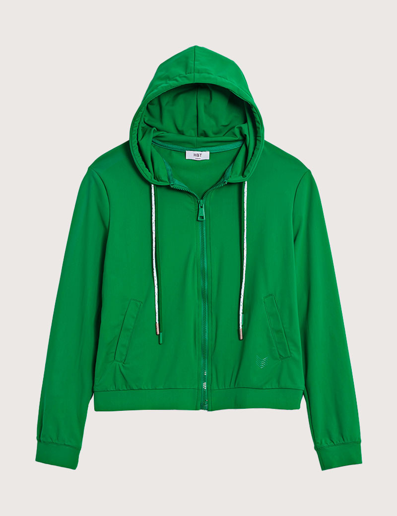 HBT BASICS POP | KIMY HOOD VESTE VERTE