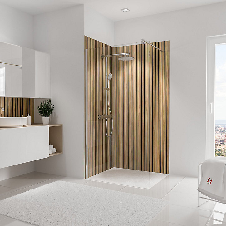 Lot de 2 panneaux muraux salle de bains 100 x 210 cm, Schulte DécoDesign Décor, japandi vertical