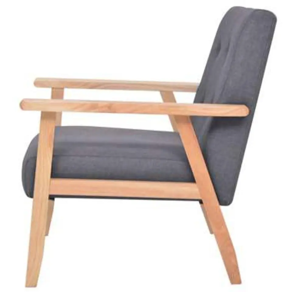VIDAXL Fauteuil stof donkergrijs