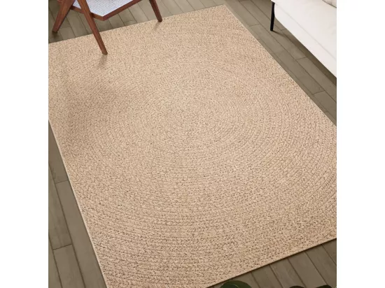 Tapis 80x200 cm aspect de jute intérieur et extérieur