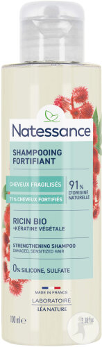 Natessance Ricin Kératine Végétale Shampoing Réparateur Fortifiant Flacon 100ml