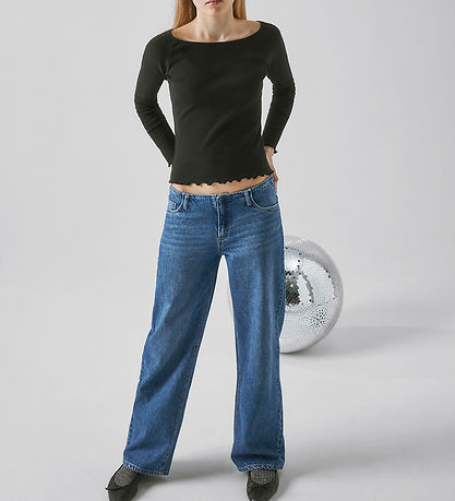 LMTD Jeans - NlfKimnolin - Wide - Medium Blue Denim