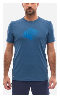 T-shirt Millet Kamet Map Bleu Homme