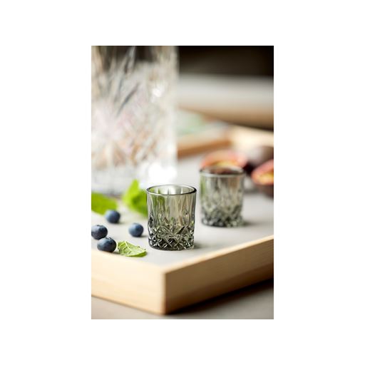 Lyngby Glas Sorrento 4-pak Shotglas, Smoke, 4 cl