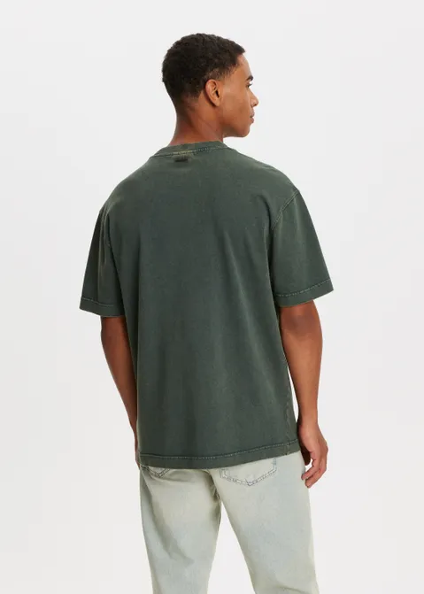 Oversized t-shirt washed groen (GRN.G)