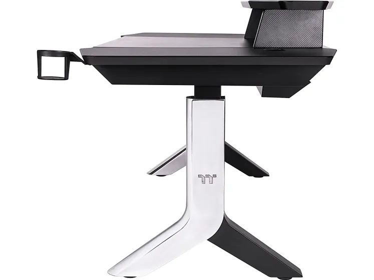 Thermaltake ARGENT P900 Smart - Sidde/stå-skrivebord - rektangulær - elektrisk højdejustering - sort - sort base