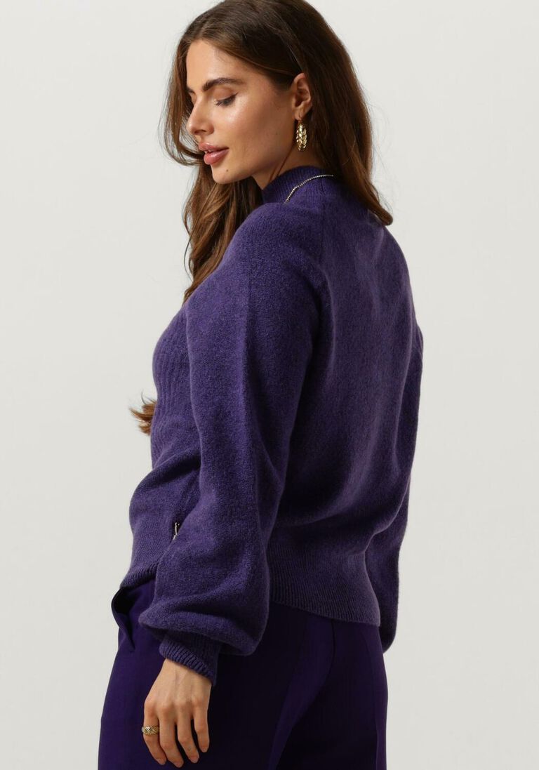 JANSEN AMSTERDAM paarse jansen amsterdam trui k190 knit turtle neck raglan long sleeves