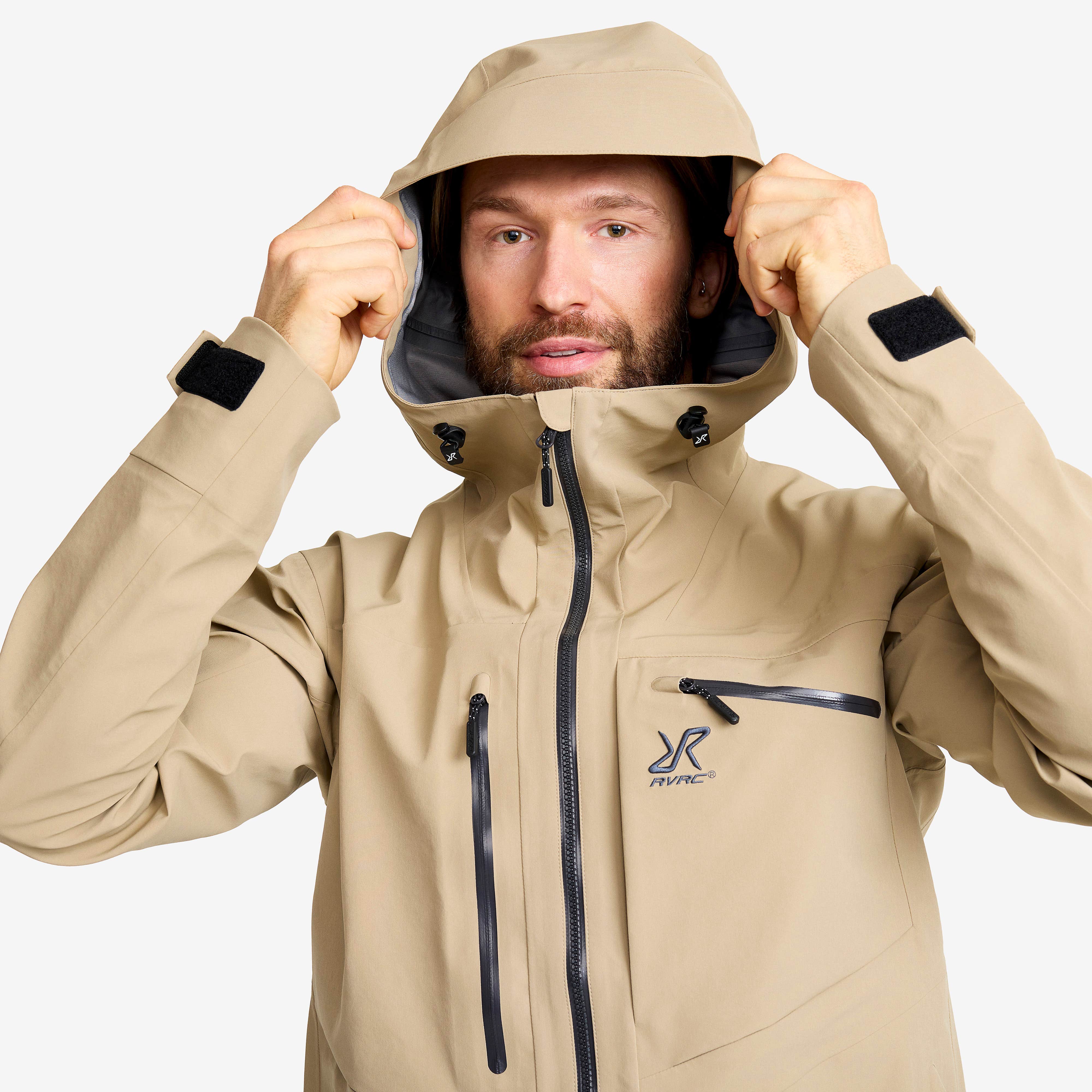 Cyclone Long 3L Jacket Herre Khaki