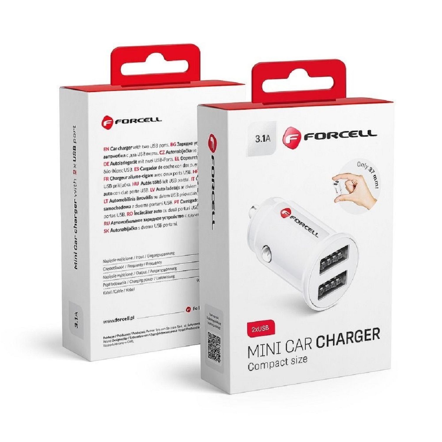 KFZ-Ladegerät Auto-Ladegerät Mini 2x USB-Anschluss 3,1A CC-S